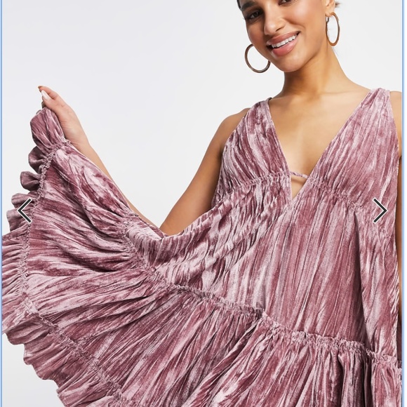 Free People Pleated plush swing dress - Picture 2 of 5